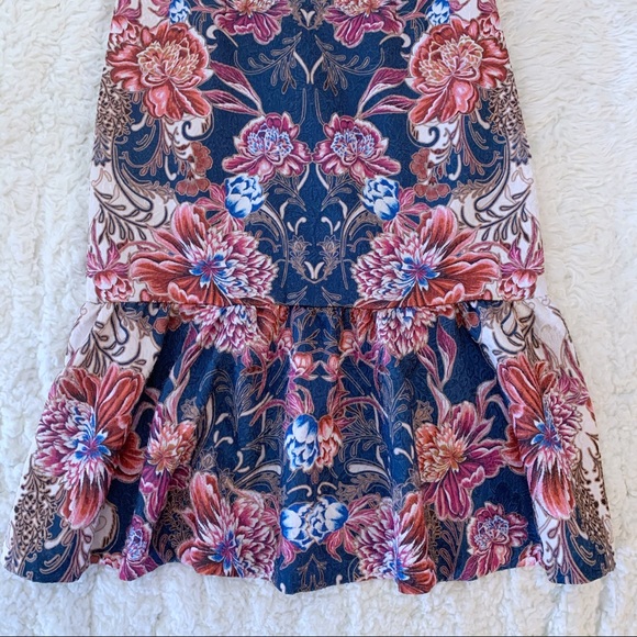 AKIRA Midi Mermaid Cocktail Dress Elegant Pattern - Picture 3 of 7